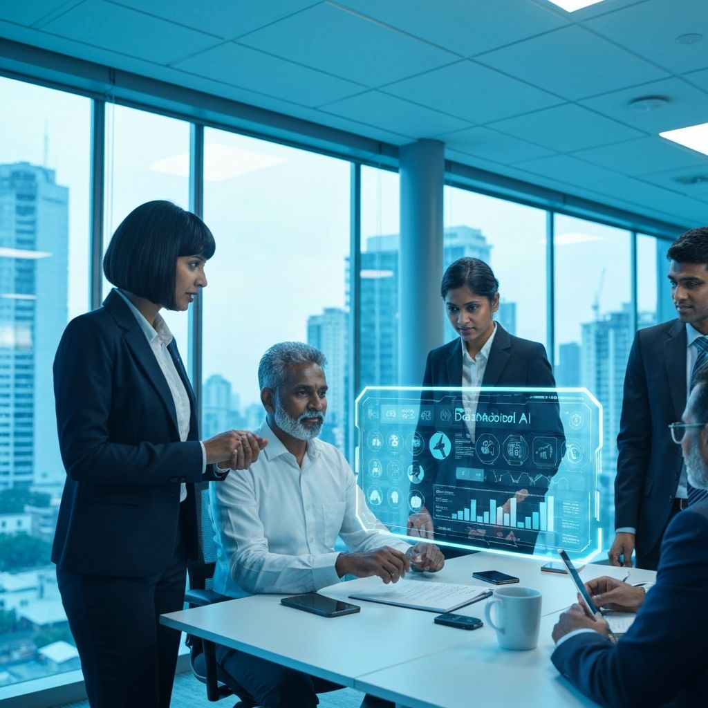AI transformation for businesses in Sri Lanka - WIWIS AI team collaborating on AI solutions